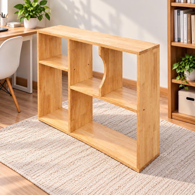 Giá sách 60x80 gỗ cao su tự nhiên