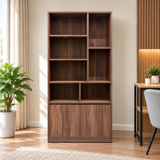 Tủ Giá Sách 2 Cánh Đa Năng 80cm x 1m7